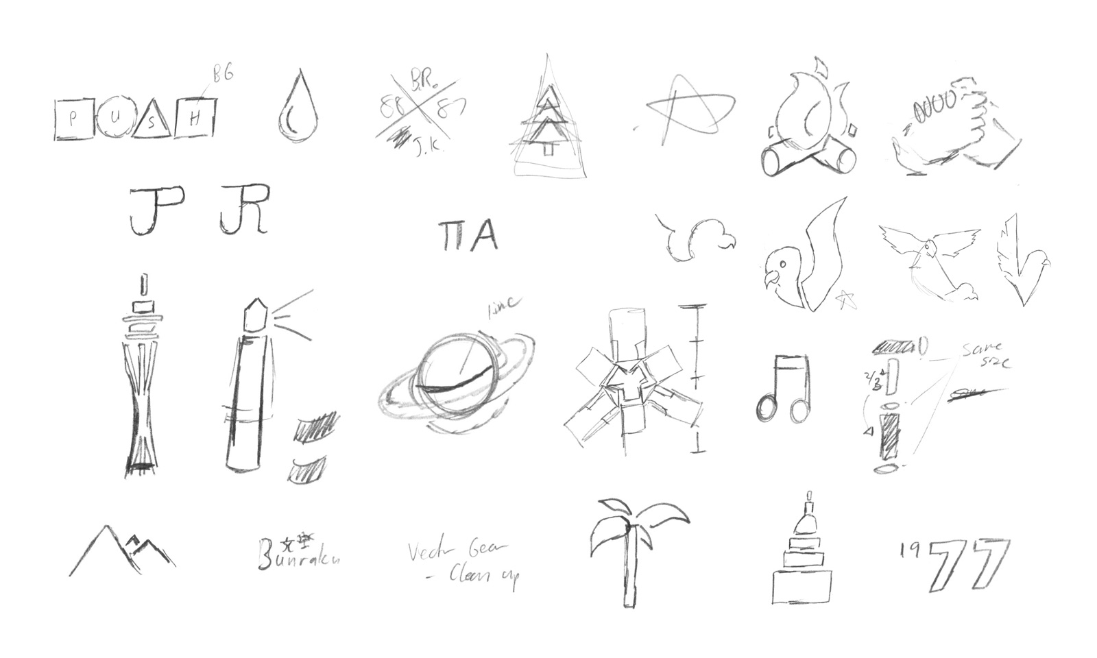 Iconography sketches
