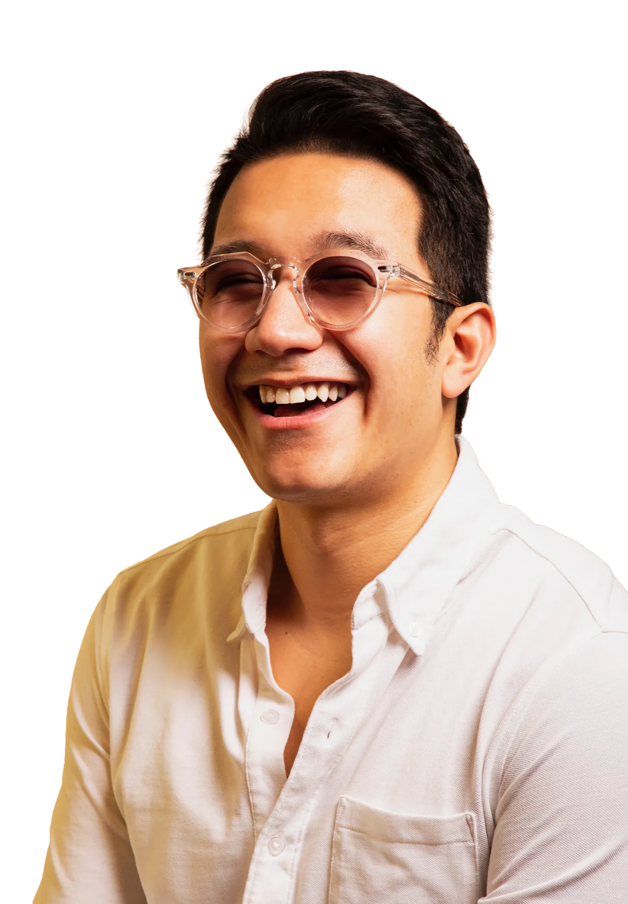 Victor Tran, laughing