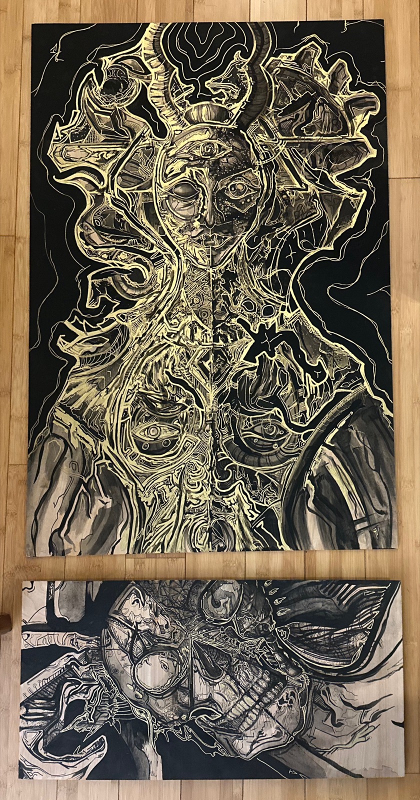 Traditional paintings on canvas