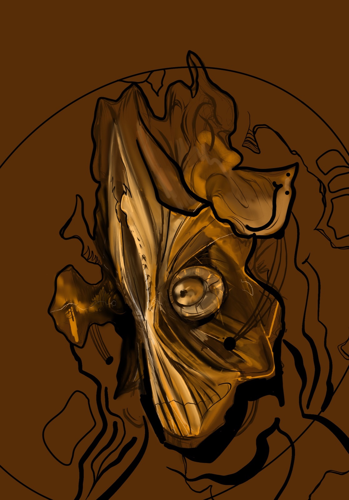 Golden mask