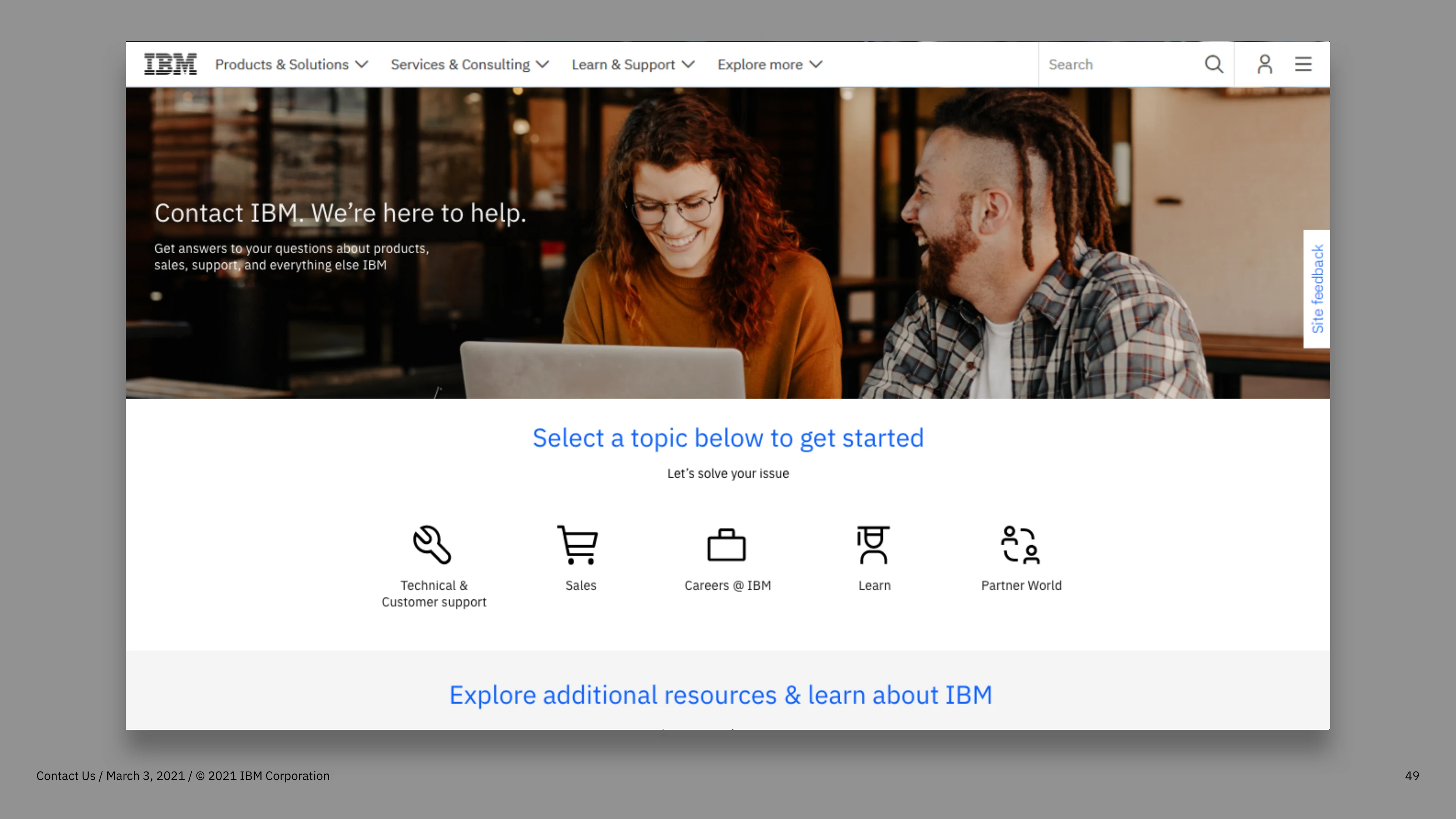 IBM Patterns: Contact Us