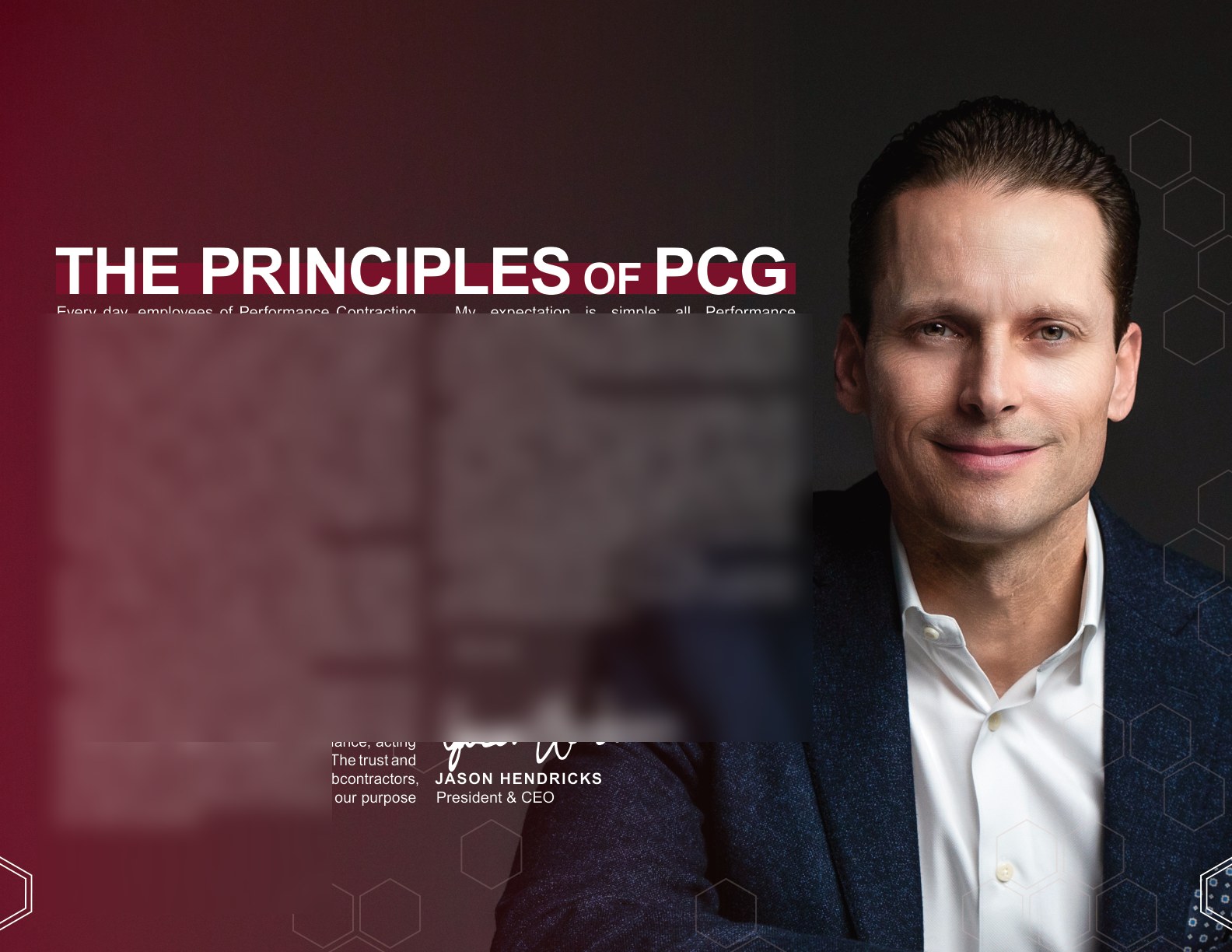 PCG handbook CEO letter spread